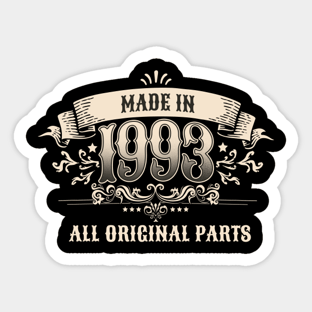 30 Years Old Made In 1993 All Original Parts Sticker by star trek fanart and more